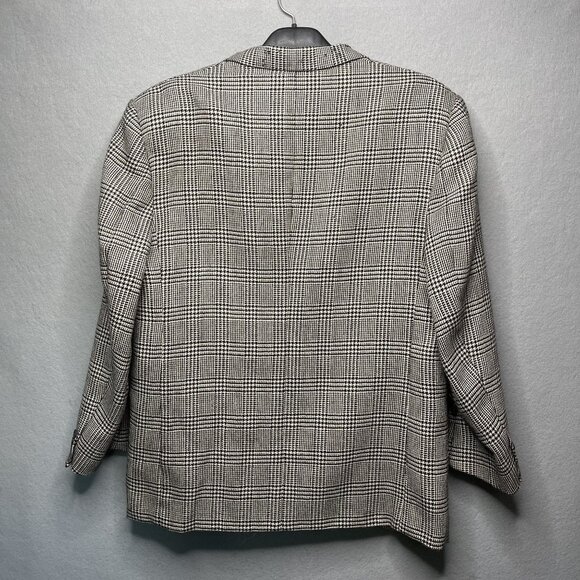 Vito Rufolo Vintage Alpaca Houndstooth Plaid Blazer Jacket Men's 44 Italian Made - Picture 11 of 13